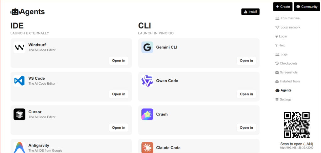 Pinokio Universal Interface